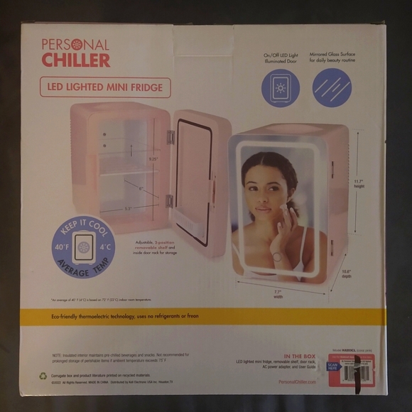 Personal Chiller Accessories Personal Chiller Mirrored Lighted Mini Fridge Poshmark
